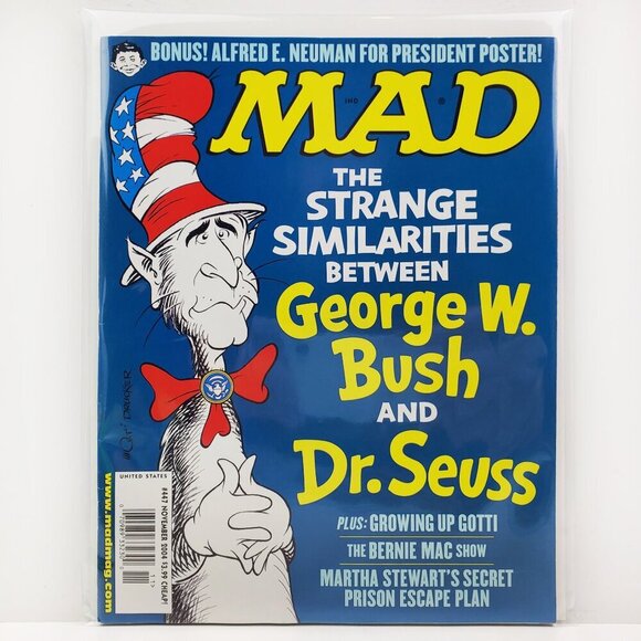 MAD Magazine George Bush Dr. Seuss Donald Trump VTG November 2004 Unread Stock - Picture 1 of 11